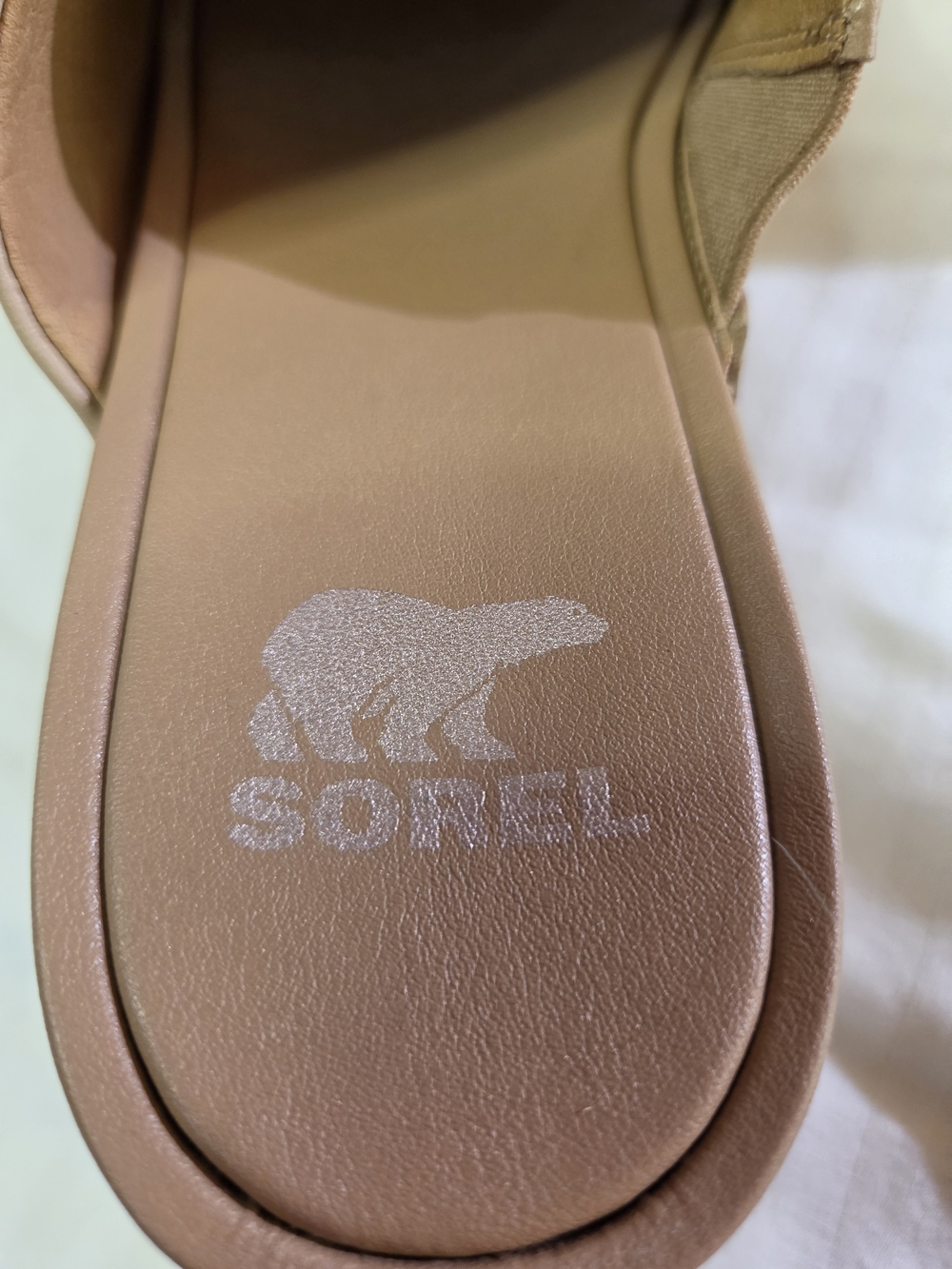 Sorel Women's Joanie IV Honest Beige Platform Slide Heeled Sandals - NWOB - Sz 8 - Picture 7 of 8